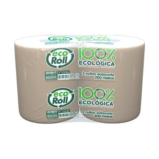 Toalla de Papel Ecoroll Ecológica 2 Rollos 200 m