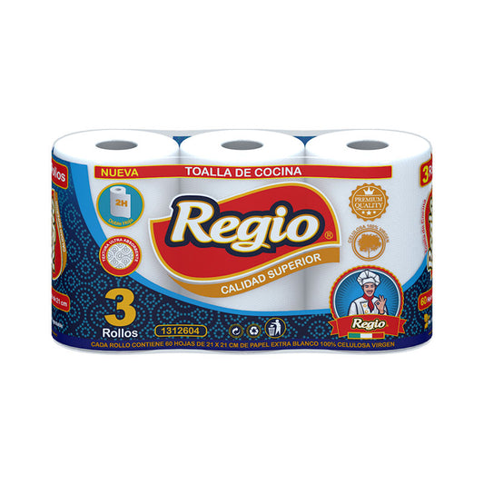 REGIO COCINA 12,6Mx3 ROLLOS DH 8 PACKS