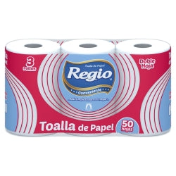 Toalla Regio Conveniente 10m x 3rollos 50 hojas DH