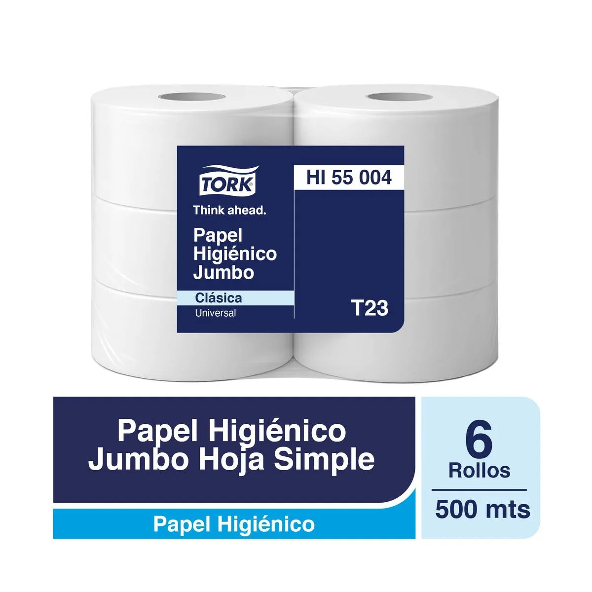 TORK papel higiénico Jumbo HS 6 X 500 m Universal
