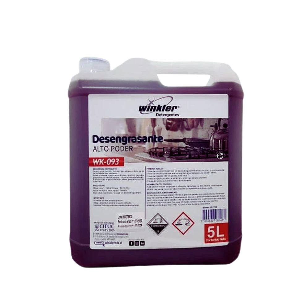 Desengrasante Industrial Alto Poder - WK-093 - 5 Litros
