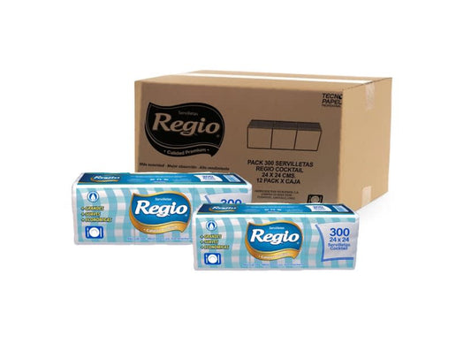 REGIO COCKTAIL 300UN 24x24CM  CAJA 12 PACKS